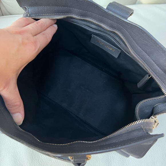 Saint Laurent Leather Cabas Shoulder Bag with long strap small - Picture 9 of 11